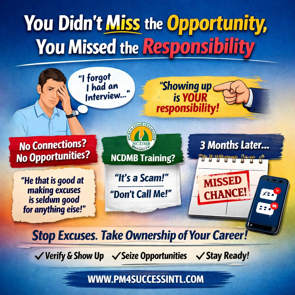 You Didn’t Miss the #Opportunity, You Missed the #Responsibility