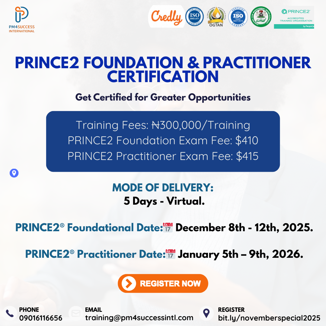 5-Day Intensive PRINCE2 Project Management Training and Exam Prep!