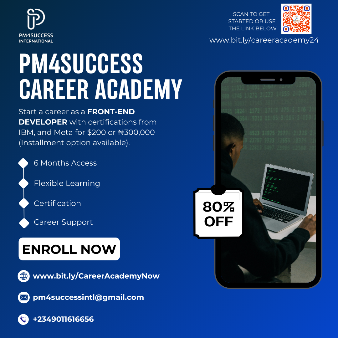 PM4Success Career Academy | Front-End Developer