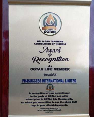 Pm4success International OGTAN Life Member Award